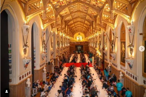 لمحة عن سحر إفطار الليلة الماضية في قلعة وندسور (إنستغرام)