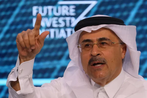 الناصر مشاركاً في مؤتمر مبادرة مستقبل الاستثمار (أرشيفية - أ.ف.ب)