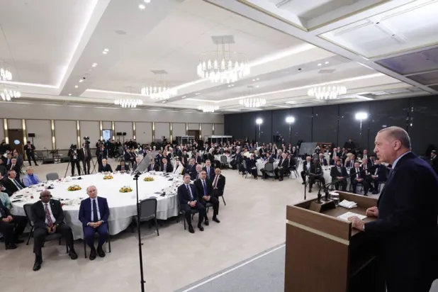 إردوغان متحدثاً أمام السفراء الأجانب في تركيا (الرئاسة التركية)