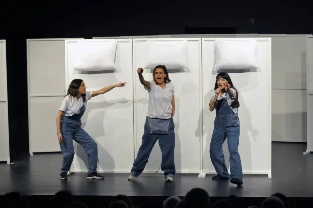 غالبية المسرحيات التي تُنتجها ميشيل فنيانوس تعالج قضايا المرأة وهواجسها (صور فنيانوس)