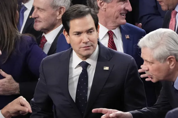 روبيو في الكونغرس قبيل خطاب ترمب في 4 مارس (أ.ب)
