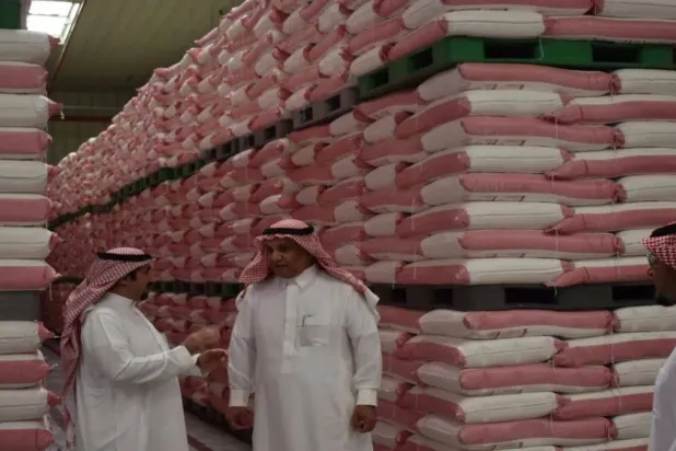 صورة من داخل إحدى شركات المطاحن بالمدينة المنورة غرب السعودية (الهيئة العامة للأمن الغذائي)