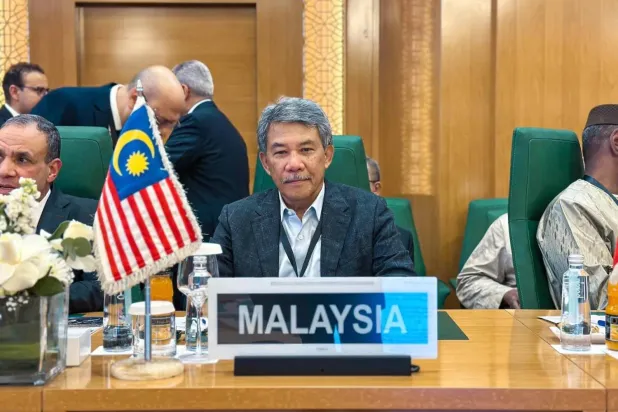 The Malaysian Foreign Minister attending the recent OIC Foreign Ministers’ meeting in Makkah (Asharq Al-Awsat).