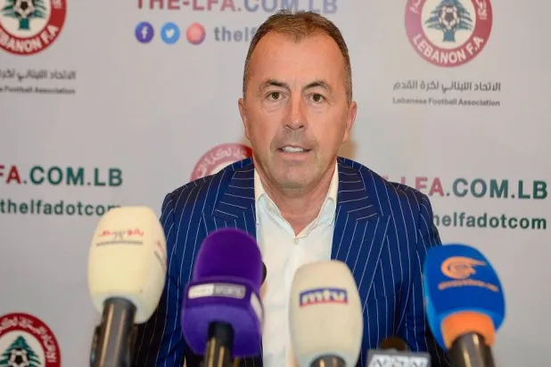 المدير الفني المونتينغري لمنتخب لبنان ميودراغ رادولوفيتش (الاتحاد اللبناني)