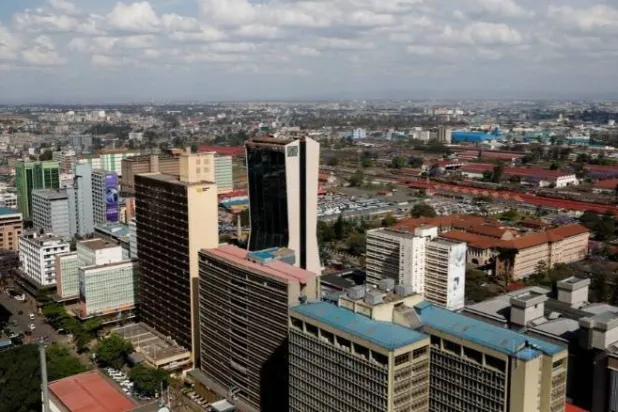 صورة جوية تًظهر أفق وسط مدينة نيروبي (رويترز)