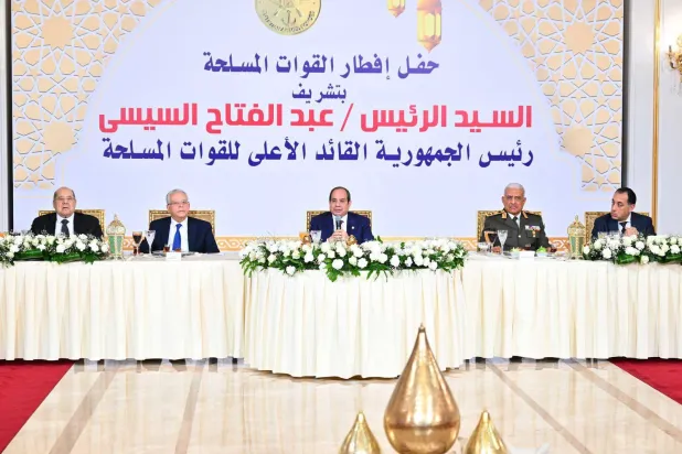 الرئيس المصري خلال حفل الإفطار (رئاسة الجمهورية)