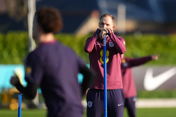 توخيل خلال تحضيرات إنجلترا الأخيرة (د.ب.أ)