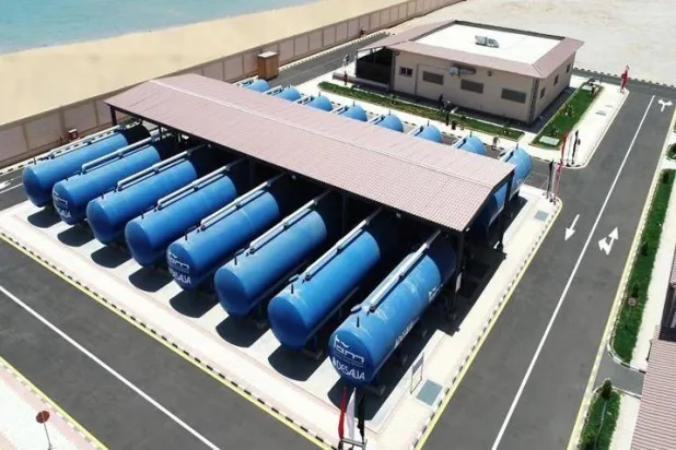 جانب من مشروع تحلية مياه البحر في العين السخنة (خريطة مشاريع مصر)