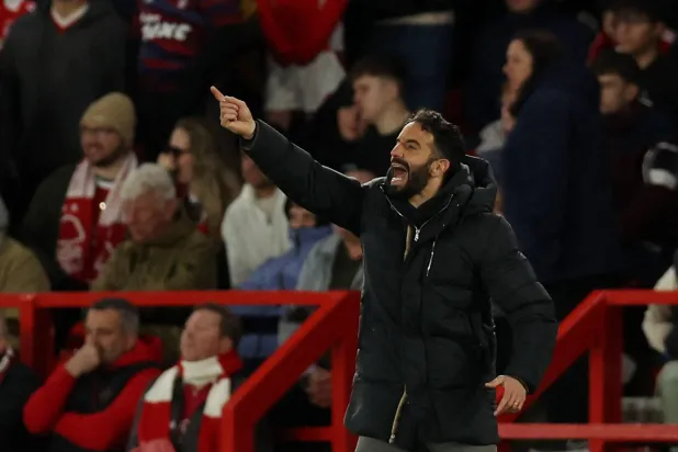 Soccer Football - Premier League - Nottingham Forest v Manchester United - The City Ground, Nottingham, Britain - April 1, 2025 Manchester United manager Ruben Amorim REUTERS/Chris Radburn