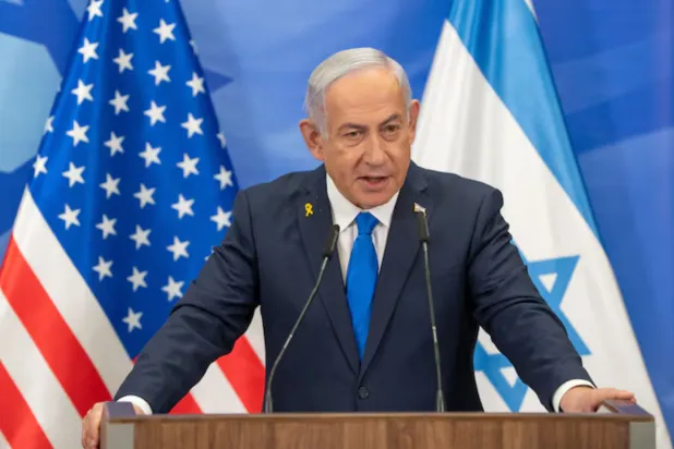 Israeli Prime Minister Benjamin Netanyahu attends a joint press conference with US Secretary of State Marco Rubio at the Prime Minister's office in Jerusalem, February 16, 2025. Ohad Zwigenberg/Pool via REUTERS/File Photo 