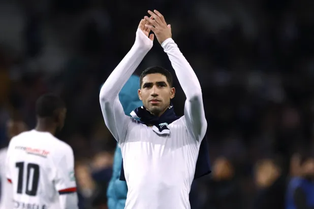 الظهير الدولي المغربي أشرف حكيمي (رويترز)