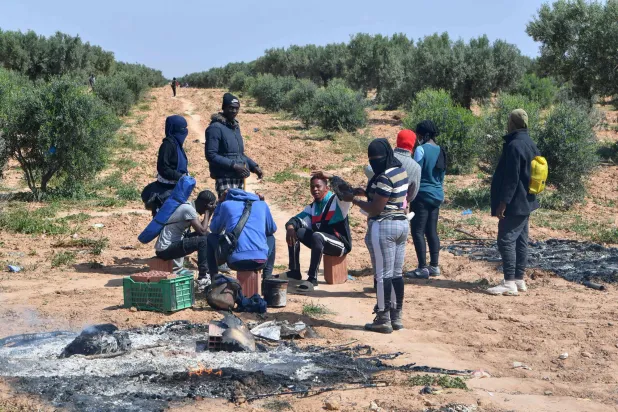 مهاجرون في صفاقس (أ.ف.ب)