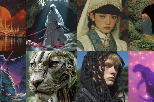 أمثلة للقدرات المتقدمة لنموذج «ميدجورني في7» الجديد على توليد الصور من النصوص الوصفية