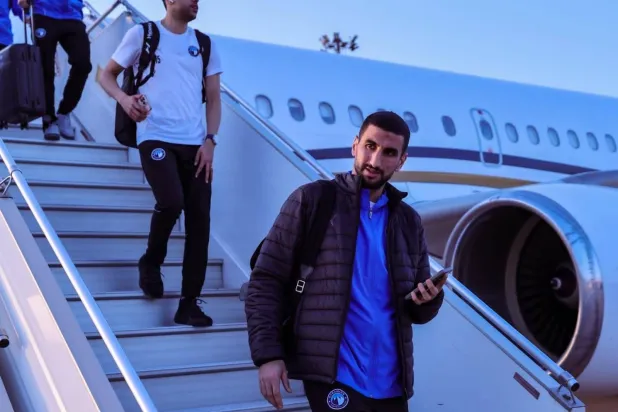 بعثة بيراميدز لدى وصولها المغرب لمواجهة الجيش الملكي (المركز الإعلامي للنادي)