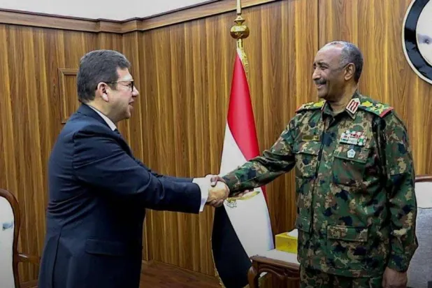 رئيس مجلس السيادة السوداني يستقبل رئيس المخابرات المصرية (مجلس السيادة السوداني)