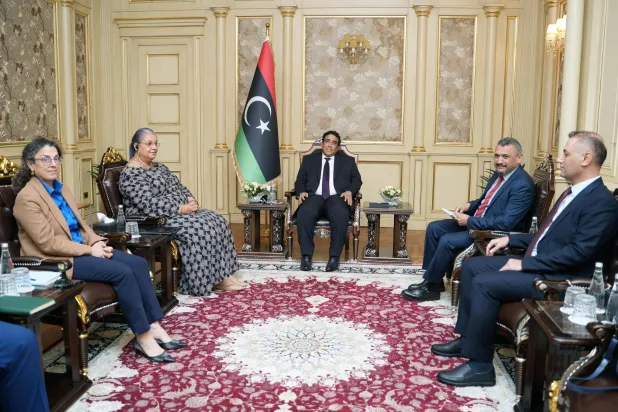 جانب من محادثات المنفي وتيتيه (المجلس الرئاسي)