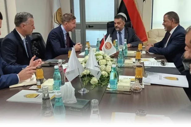 جانب من اللقاء الليبي- البريطاني في طرابلس لبحث سبل مكافحة الفساد (الهيئة الوطنية لمكافحة الفساد في ليبيا)