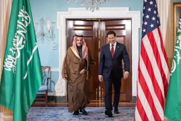 Suudi Arabistan Dışişleri Bakanı ve Amerikalı mevkidaşı dün akşam Washington'da (Suudi Dışişleri Bakanlığı)