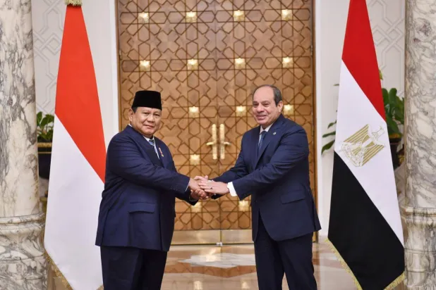 السيسي وسوبيانتو استعراضا خلال محادثات في القاهرة المستجدات الإقليمية والدولية (الرئاسة المصرية)