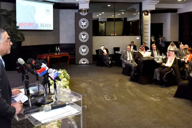 رئيس هيئة الاستثمار المصرية خلال كلمته في منتدى الاستثمار المصري - السعودي (هيئة الاستثمار المصرية)