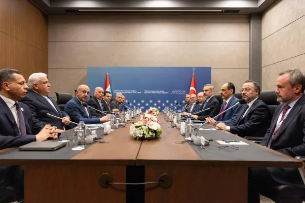 جانب من الاجتماع الخامس لآلية التعاون الأمني رفيع المستوى بين تركيا والعراق على هامش منتدى أنطاليا الدبلوماسي الأحد (الخارجية التركية)
