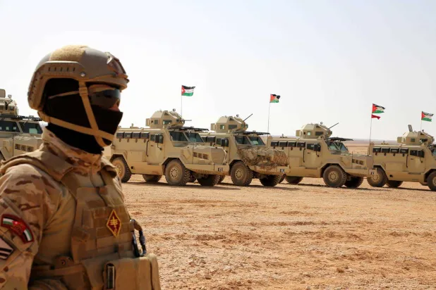 قوات الجيش الأردني خلال مهمة انتشار في يونيو الماضي (وكالة الأنباء الأردنية)