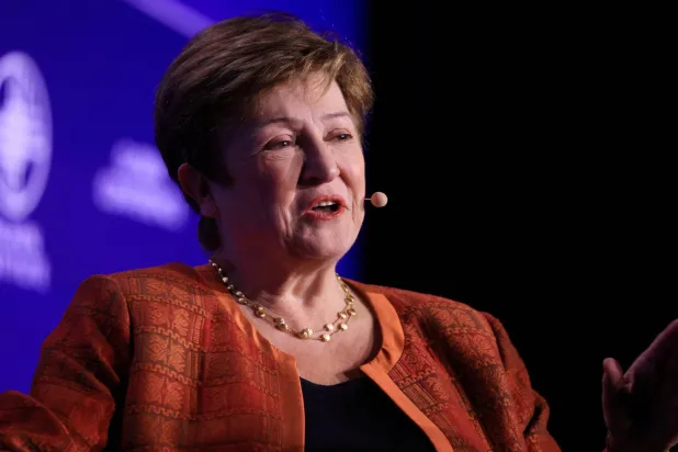 كريستالينا غورغييفا مديرة صندوق النقد الدولي خلال مؤتمر «ميلكن» العالمي 2024 في بيفرلي هيلز بكاليفورنيا (رويترز)