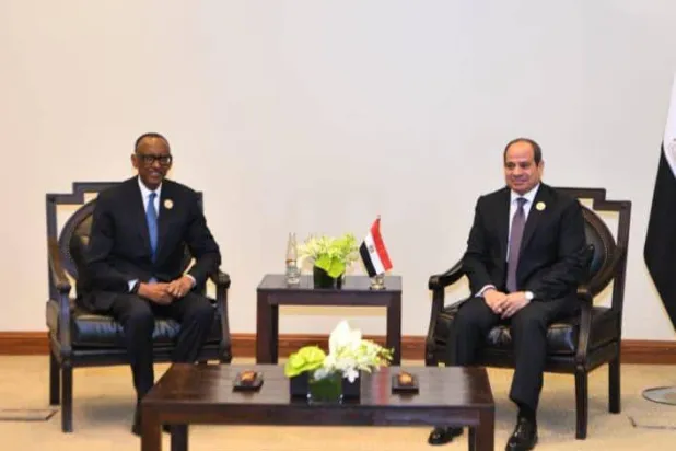الرئيس المصري عبد الفتاح السيسي خلال لقائه رئيس رواندا بول كاغامي عام 2024 (أرشيفية - الرئاسة المصرية)
