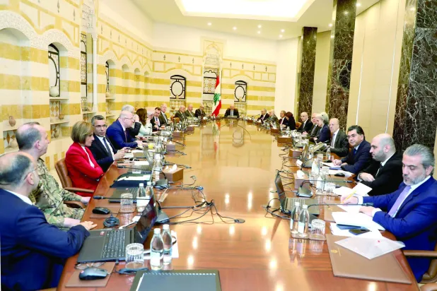 
جلسة الحكومة اللبنانية في قصر بعبدا (الرئاسة اللبنانية)