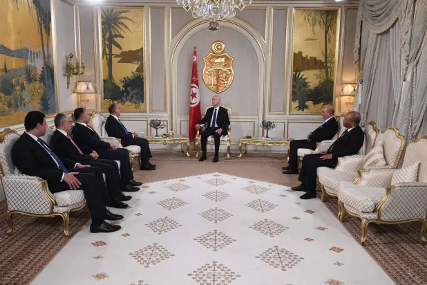 جانب من محادثات بدر عبد العاطي مع الرئيس التونسي (الخارجية المصرية)