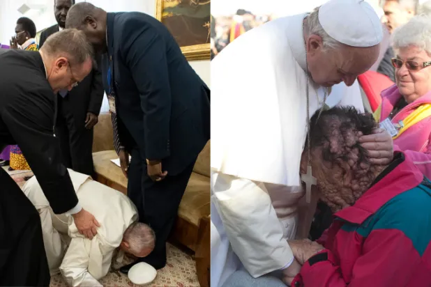 البابا فرنسيس... قبَّل أقدام أمراء الحرب واحتضن الرجل المشوَّه