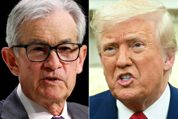 صورة مركبة لترمب وباول (أ.ف.ب)