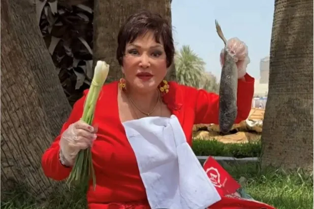 لبلبة تحتفل بشم النسيم (حسابها على فيسبوك)