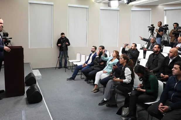 الناطق الرسمي باسم الحكومة الأردنية خلال إعلان تفاصيل القبض على خلايا إرهابية الأسبوع الماضي (بترا)