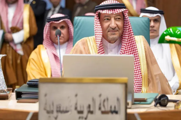 نائب وزير الخارجية السعودي خلال مشاركته في اجتماع جامعة الدول العربية على المستوى الوزاري (واس)