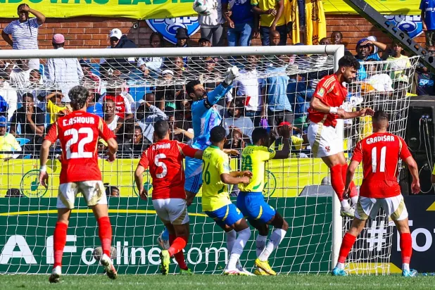 من مباراة الإياب بين الأهلي وصن داونز في نصف النهائي (النادي الأهلي)