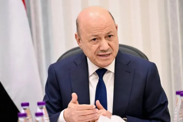 Yemen’s Presidential Leadership Council (PLC) chief Rashad al-Alimi (Saba News Agency)