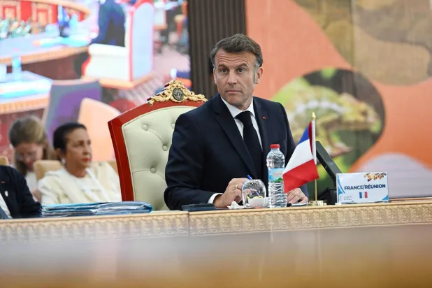 الرئيس الفرنسي إيمانويل ماكرون (أ.ف.ب)