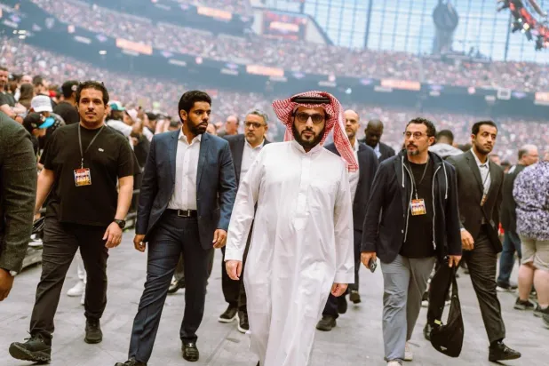 تركي آل الشيخ في إحدى فعاليات الملاكمة العالمية (حسابه في منصة «إكس»)