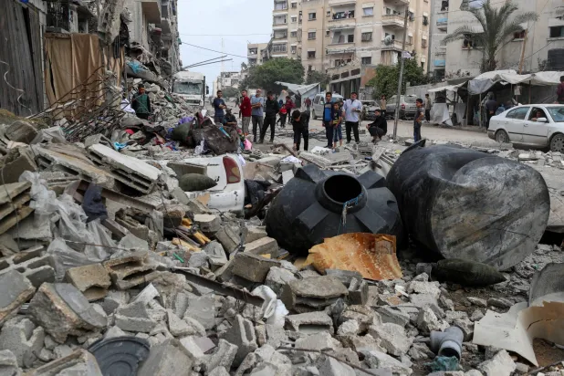 دمار في غزة (رويترز)