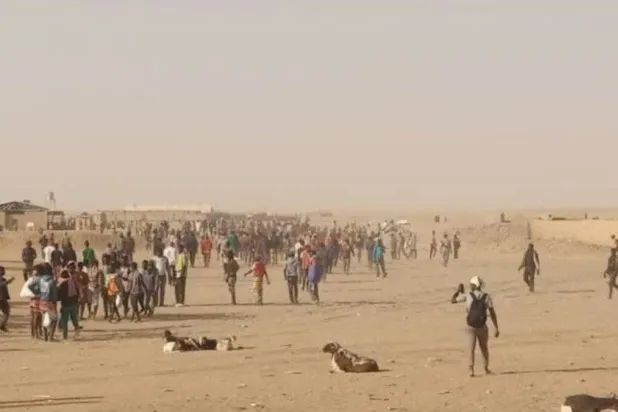 مهاجرون غير نظاميين من النيجر على حدود الجزائر (حسابات ناشطين في غوث المفقودين)