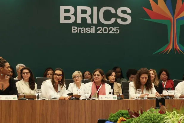 جانب من الاجتماع الوزاري للمرأة بمجموعة «بريكس» في العاصمة البرازيلية (د.ب.أ)