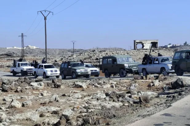 قافلة سيارات تتبع إدارة الأمن العام بسوريا (الداخلية السورية)