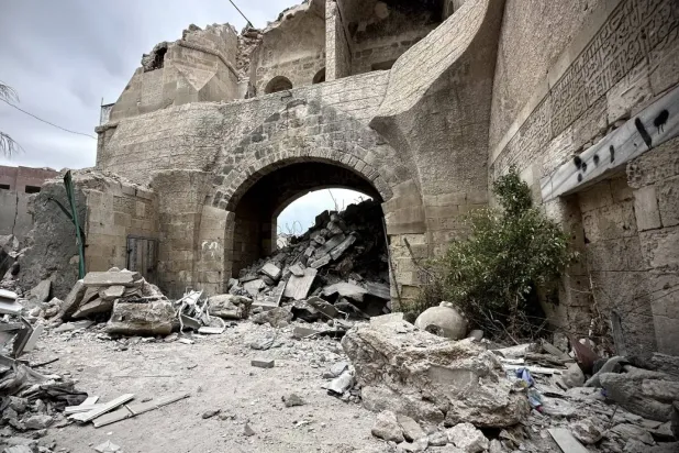 En dikkat çekici kayıplar arasında yıkılan Aziz Porphyrius Rum Ortodoks Kilisesi, El-Ehli Baptist Hastanesi ve Ömer Camii vardı (Independent Arabia - Meryem Ebu Dakka)