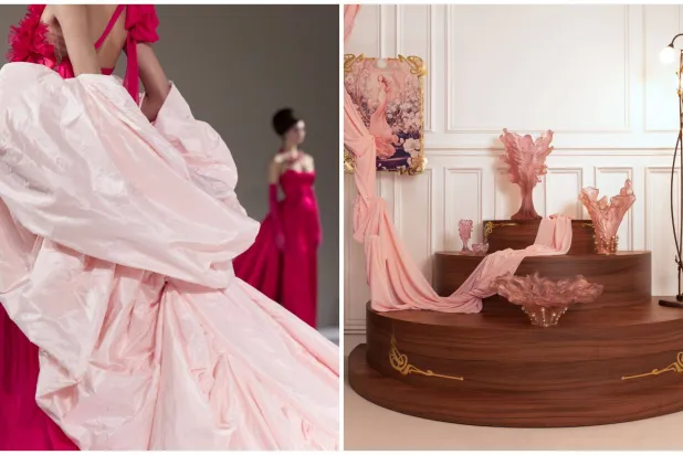 انسدال الأقمشة انعكس على الفازات والقطع التي صاغها حرفيو دار «دوم» (تمارا رالف)