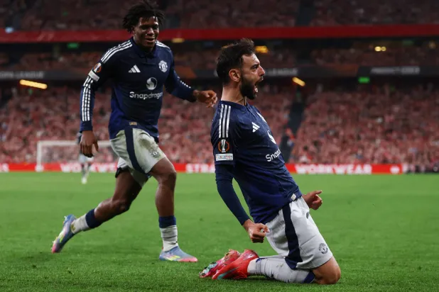 فيرنانديز بطلال مواجهة مان يونايتد أمام بلباو بلا منازع (رويترز)