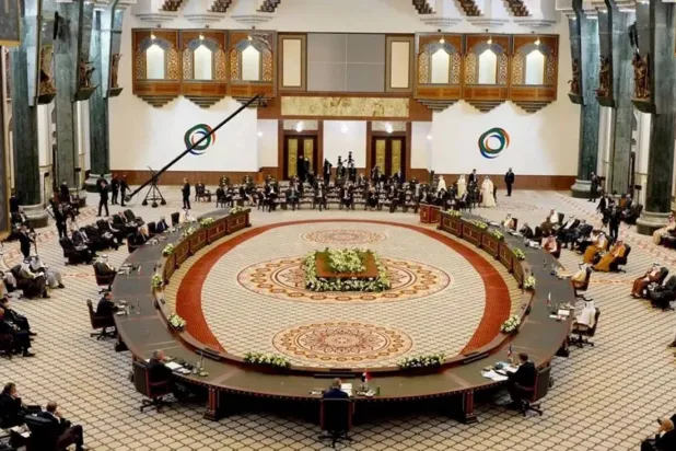 Photo of the “Baghdad Conference for Cooperation and Partnership” held in 2021 (Reuters)