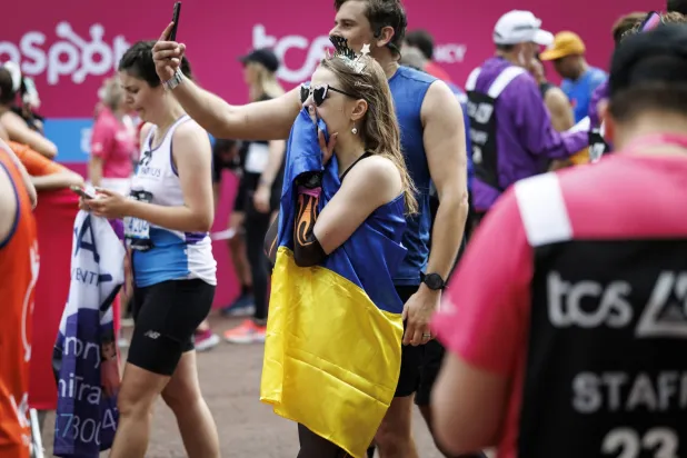 جانب من ماراثون لندن (إ.ب.أ)