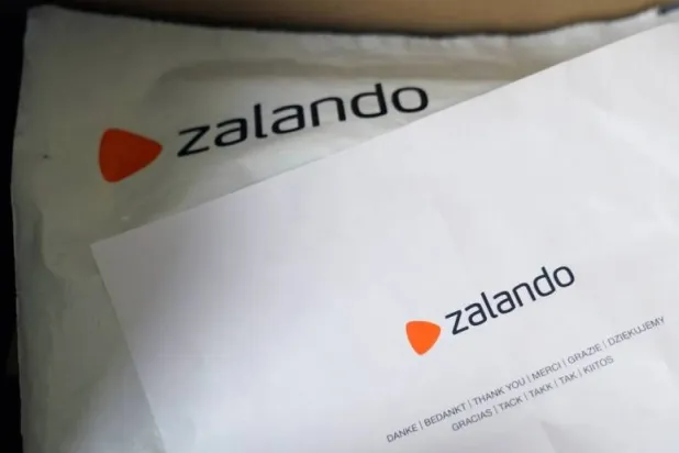 FILE PHOTO: Zalando packaging from an online delivery is seen discarded in a cardboard box in Galway, Ireland, August 27, 2020. REUTERS/Clodagh Kilcoyne/File Photo