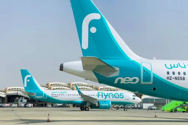 طائرة من طراز «A320neo» تابعة لـ«طيران ناس» (الشركة)